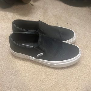 Women’s Slide On Black Leather Vans